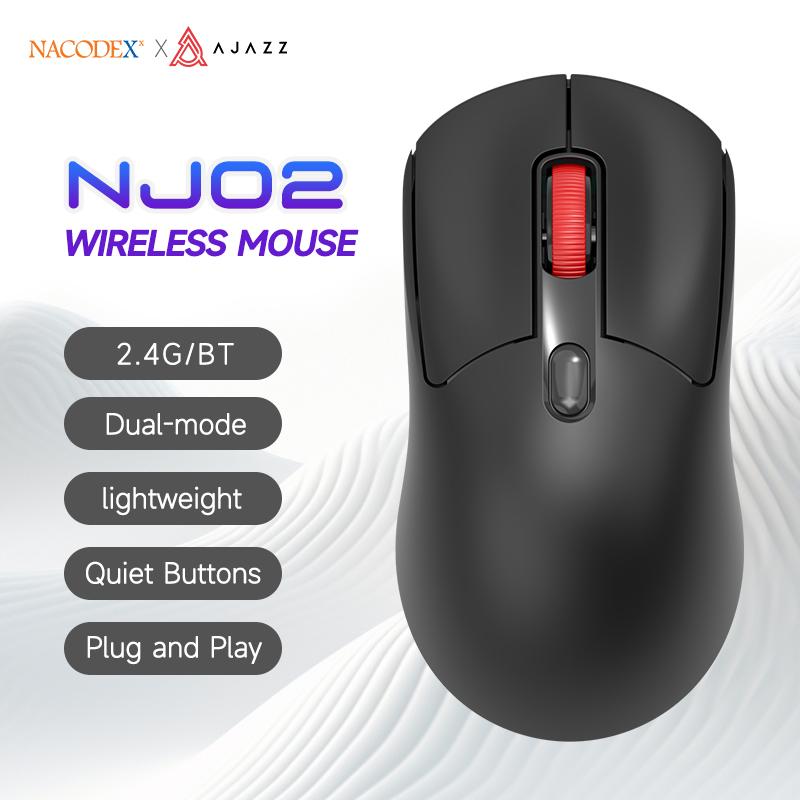 

AJAZZ NJ02 Office Mouse Wireless Bluetooth 2.4G Receiver чёрный