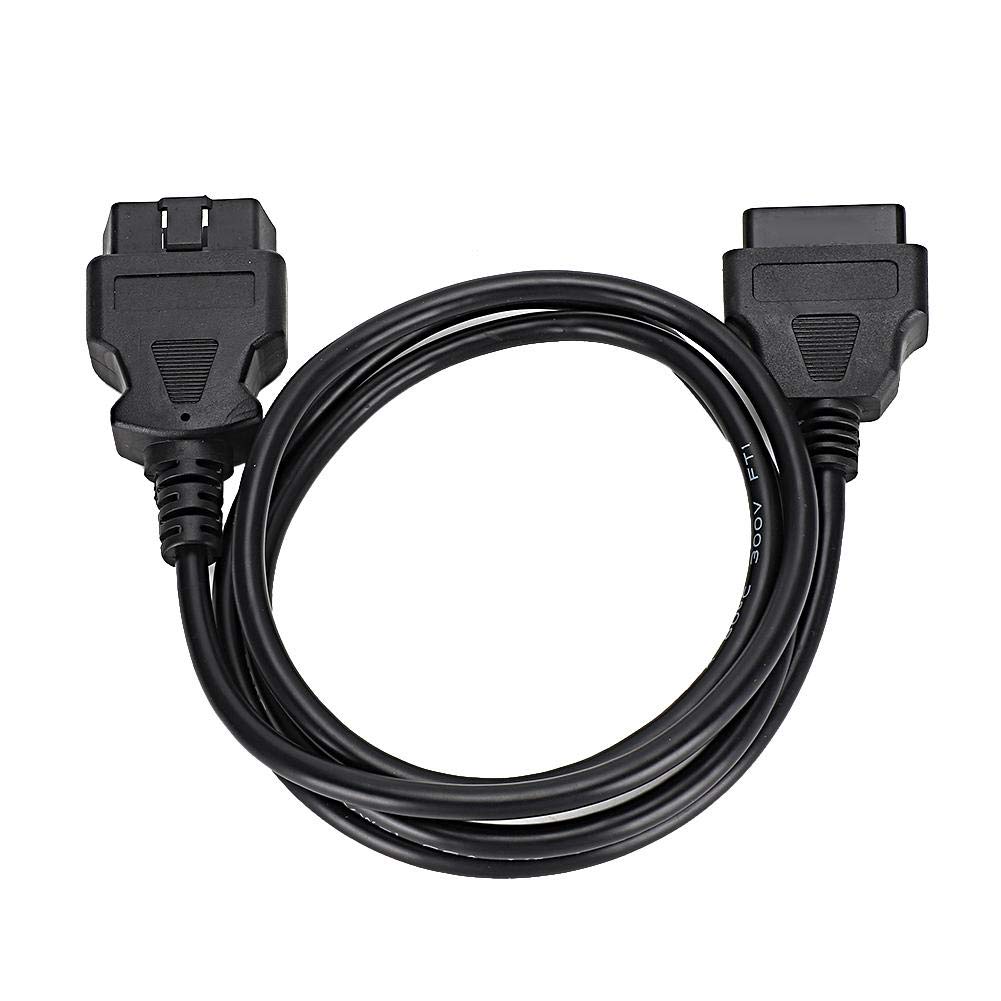 Gorgeri Diagnostic Connector, 1.5m/4.9ft OBD2 16Pin Male To Female Extension Cable Diagnostic Adapter Connector