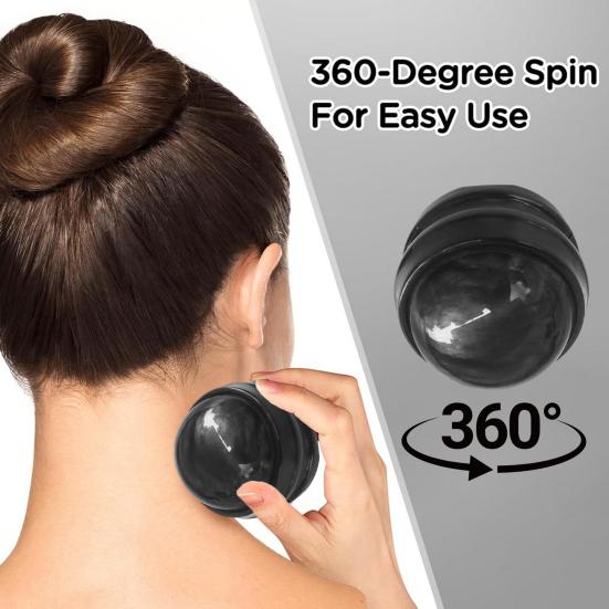 Mini Acupressure Ball Massager Handheld Roller for Muscle Relief Resin Body Massage Tool for Neck