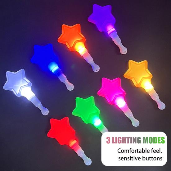 LED Işık Çubuğu 3 Işık Modu ile Yıldız veya Kalp Şeklinde Renkli Işıklı Çubuk Konser Parti Etkinlikleri için