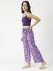 Moomaya Printed Summer Coord Set, 2 Pcs Set Crop Top with Palazzo Women
