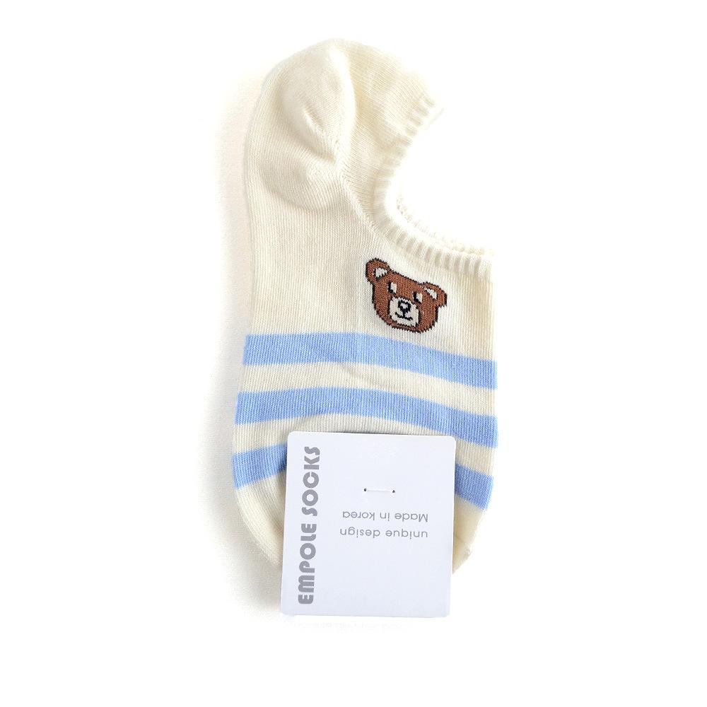 

Хлопковые носки-лодочки с двойной полоской для корейских женщин One Size