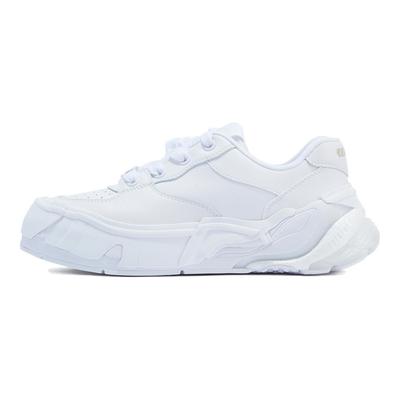 Li Ning Wu Ji Bequeme Vielseitige Rutschfeste Abriebfeste Low-Top Skateschuhe Damen Sneaker Weiß AZGT084-1