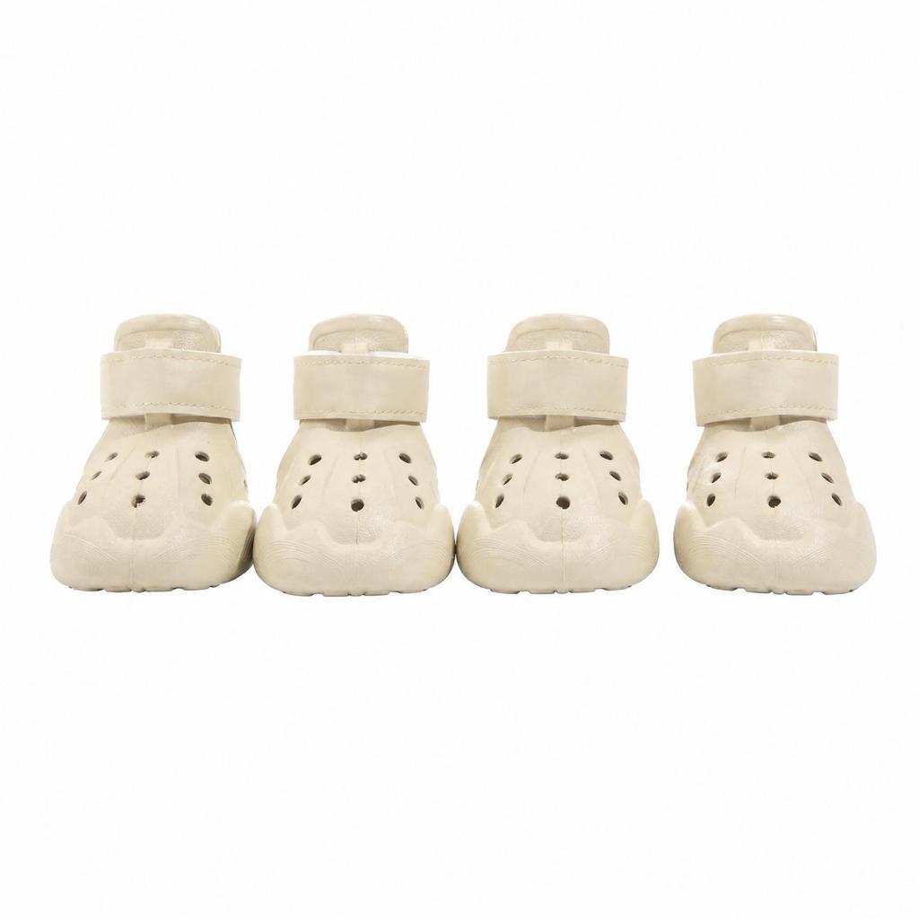 4 Pieces Dog Shoe with Hook-and-Loop Strap Breathable Paw Protector Lightweight