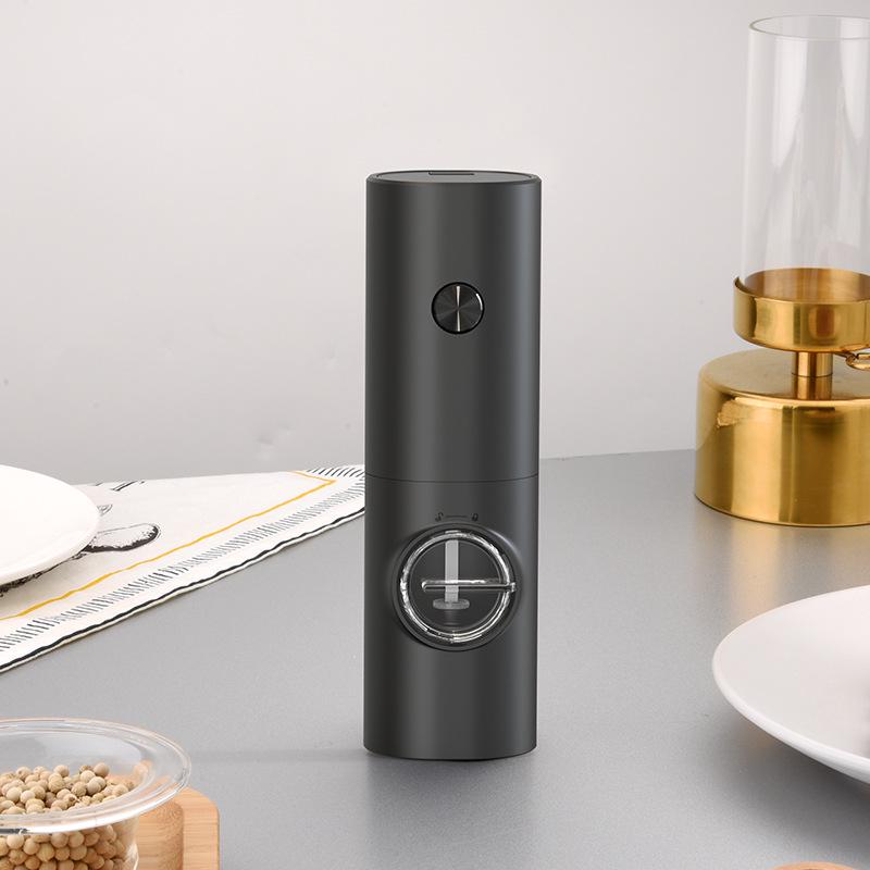 Electric Black Pepper Grinder, Stainless Steel Kitchen Tool with Reinforced Grinding Core
