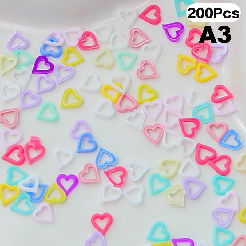 Gemischte Sterne Pfirsich Herz Form Farbige Nagel Dekoration Nette Harz Stereoskopischen Nagel Zubehör Nagel Malerei Nagel Salon Diy