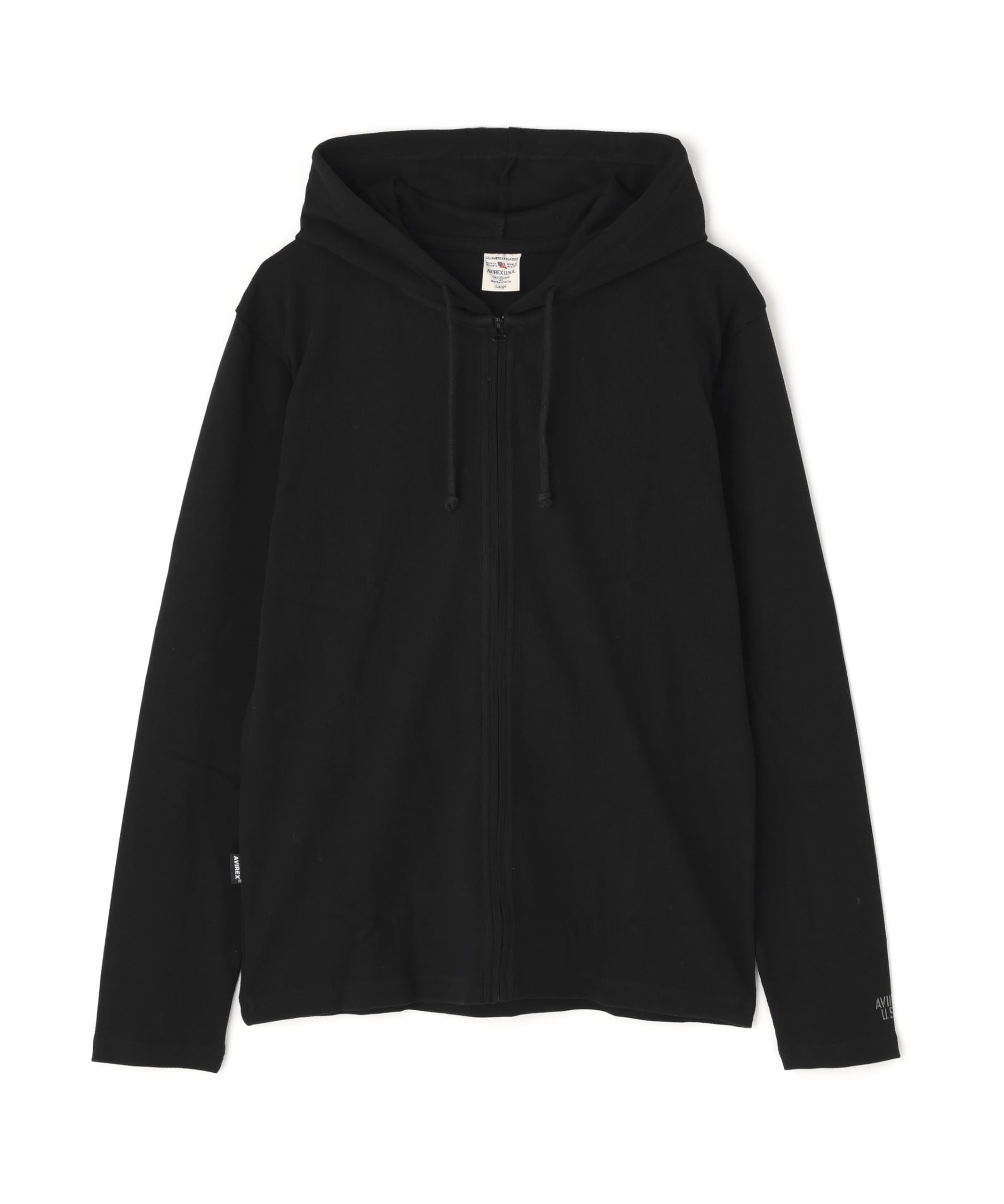 Avirex Daily Fullzip Rib Size Black Parka, L, 6153641,