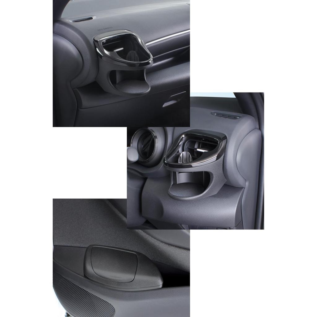 Tsuchiya Yac Car Drink Holder & Trash Bin Set for Yaris, Yaris Cross, GR Yaris Driver & Passenger Seat Specific SY-YA1 SY-YA2 SY-YA3
