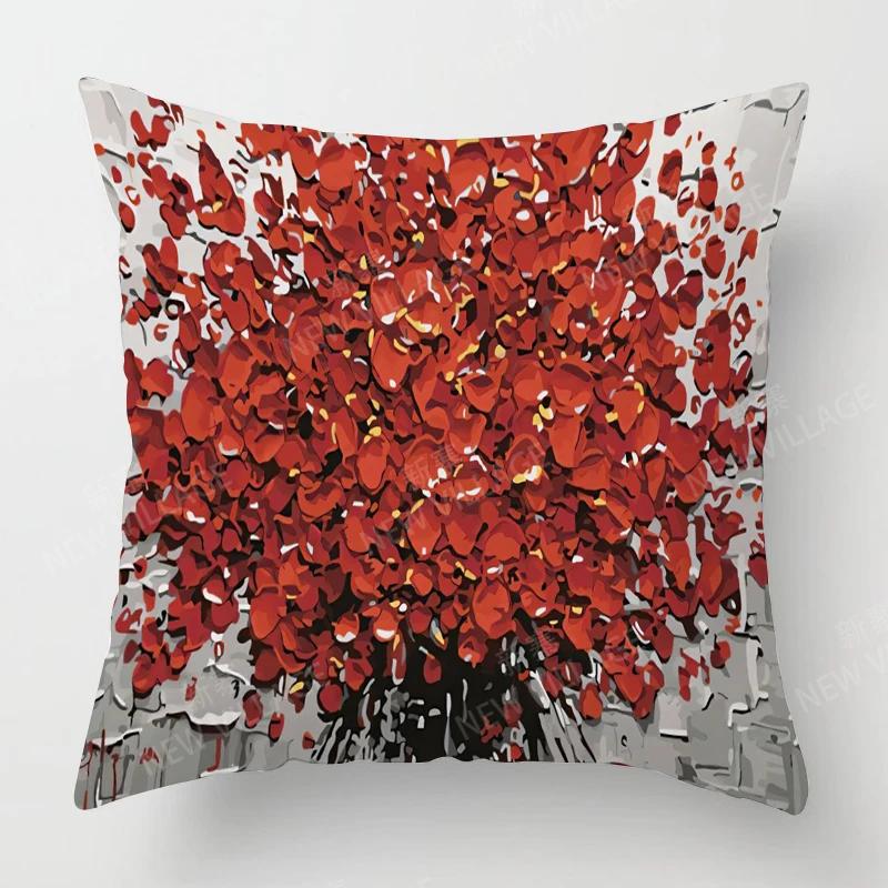 Home Living Room Decoration Cushion Covers Vintage Oil Painting Style Throw Pillow Cover45*45 Pillowcase 40x40cm 50x50 45x45