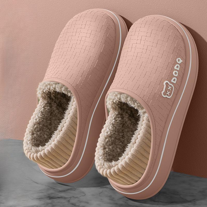 Anti-slip Thick-soled Warm and Waterproof Cotton Shoes for Indoor Home Use