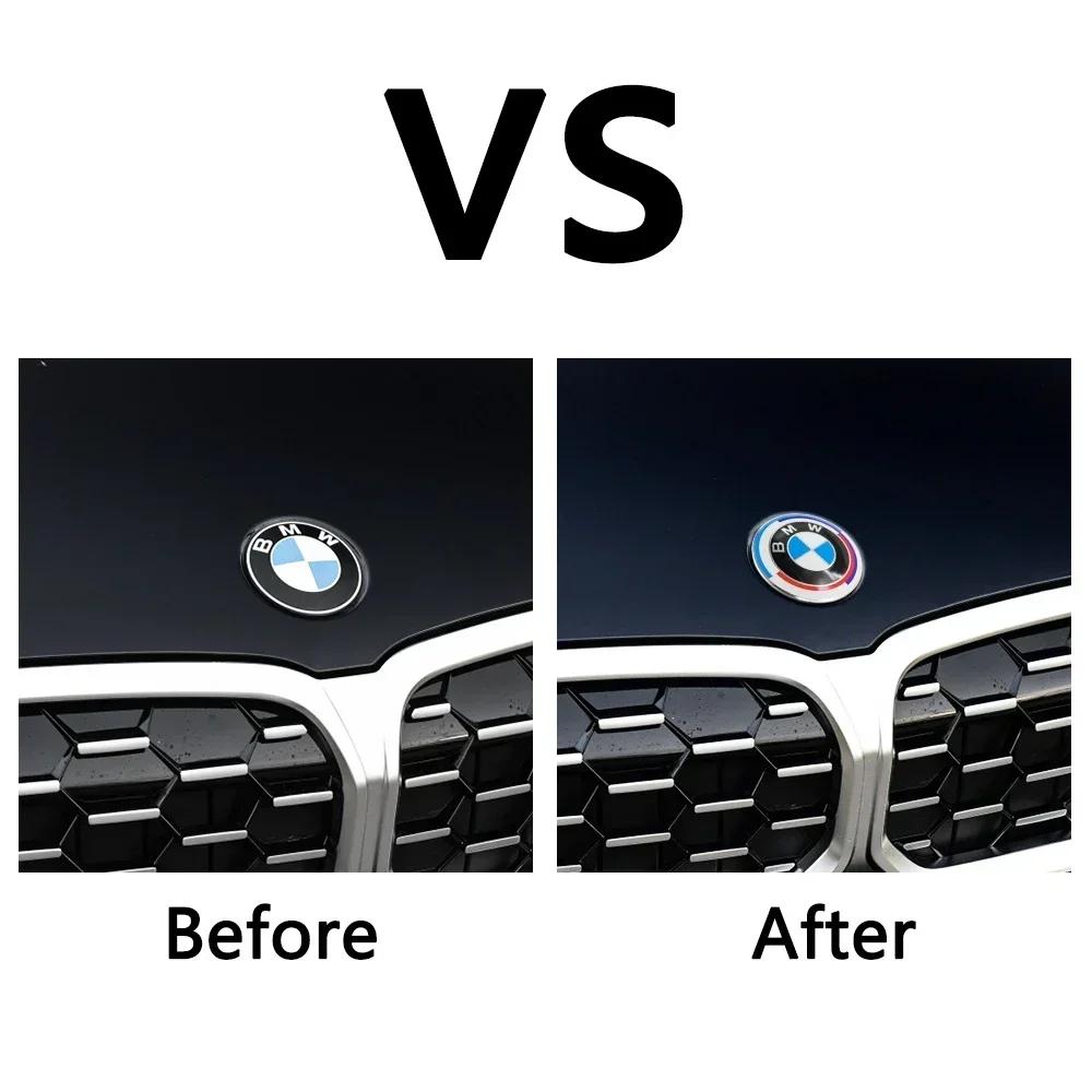 74/82mm Car Hood Front Rear Trunk Emblem Badge Replacement For BMW E36 E46 E53 E90 E60 E61 E93 E87 X1 X3 X5 X7 F30 F20 M F10 E28