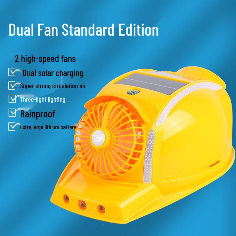 NLNTL Rechargeable Cooling Fan Safety Helmet One Size