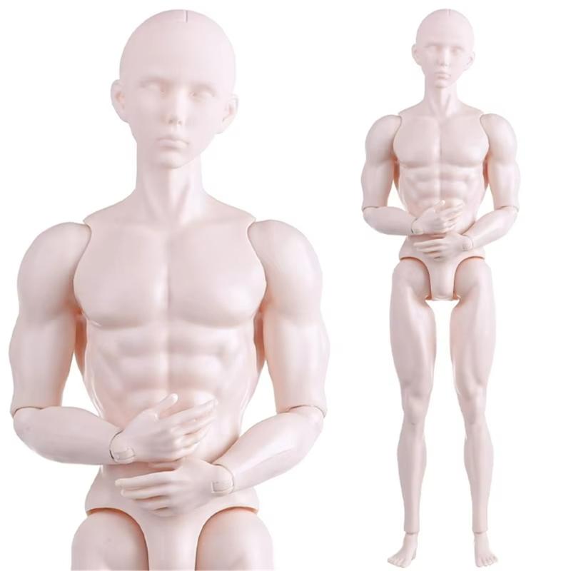 Unbemalte männliche Puppe Nackter Körper Figur Schaufensterpuppe für Bastelmodell Projektpuppe Actionfigur für Kugelgelenkpuppe