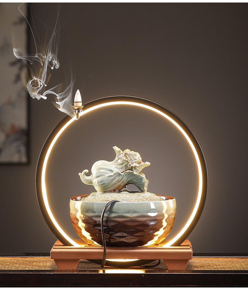 Kolo bohatství Feng Shui: Stolní vodní fontána s tekoucím míčem pro hojnost