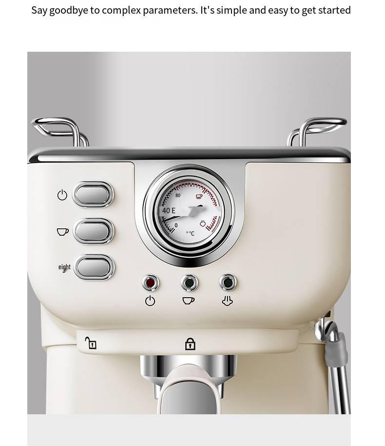 Italian Semi-Auto Coffee Machine with Large Capacity