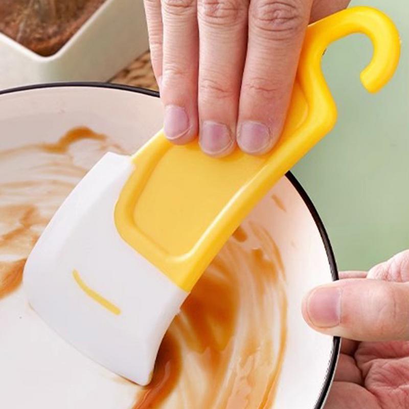 Cleaning Silicone Spatula Soft Blade Scraper Brush Dish Oil Dish Cleaning Brush Dishes Cleaner Tools Silicone Kitchen Utensils