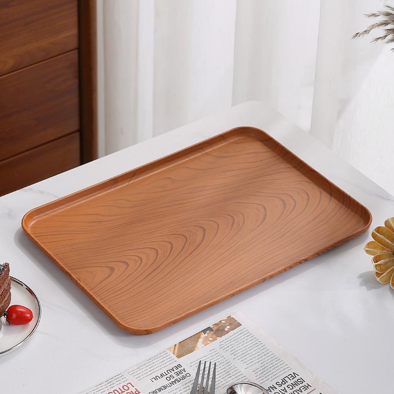 Wheat Straw Multifunctional Tray: Rectangular Tea Set, Fruit, or Puzzle Storage Solution