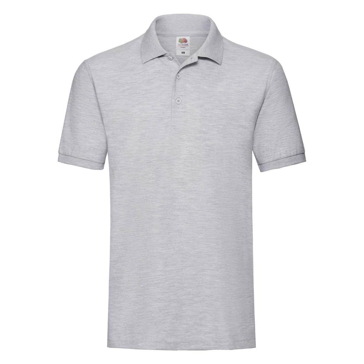 FRUIT OF THE LOOM Polo da uomo Premium Heather L grigio