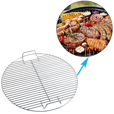Runder, antihaftbeschichteter, hitzebeständiger Edelstahl-Grillgrill aus Stahl für den Außenbereich