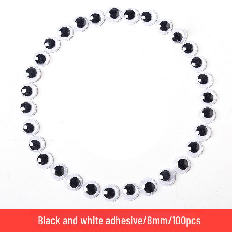 

3D-глаза животных своими руками с черно-белыми наклейками для поделок