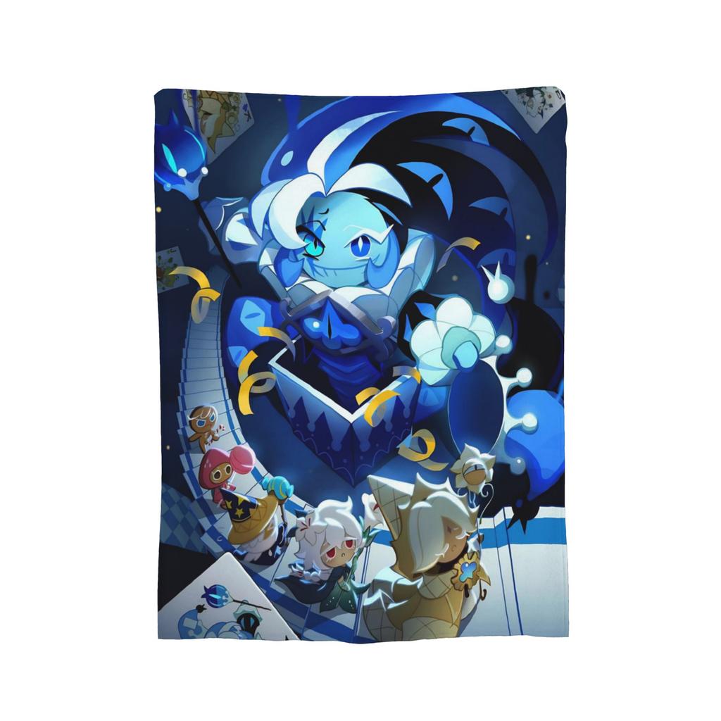 Shadow Milk Cookie Blankets Flannel Printed Cookie Run Kingdom Lightweight Thin Throw Blanket for Bedding Bedroom Bedspreads