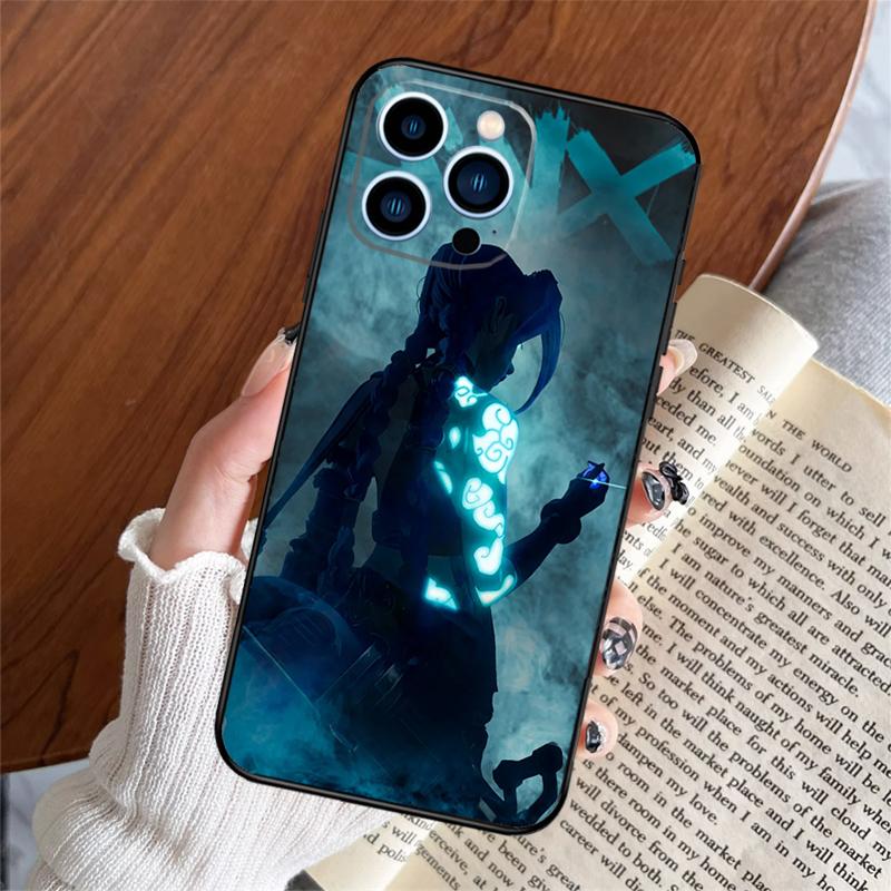 Arcane Jinx Vi Anime Phone Case For iPhone 17 Pro Max 11 14 15 16 Pro Max Plus 12 13 Mini 16e 17 Air Back Cover