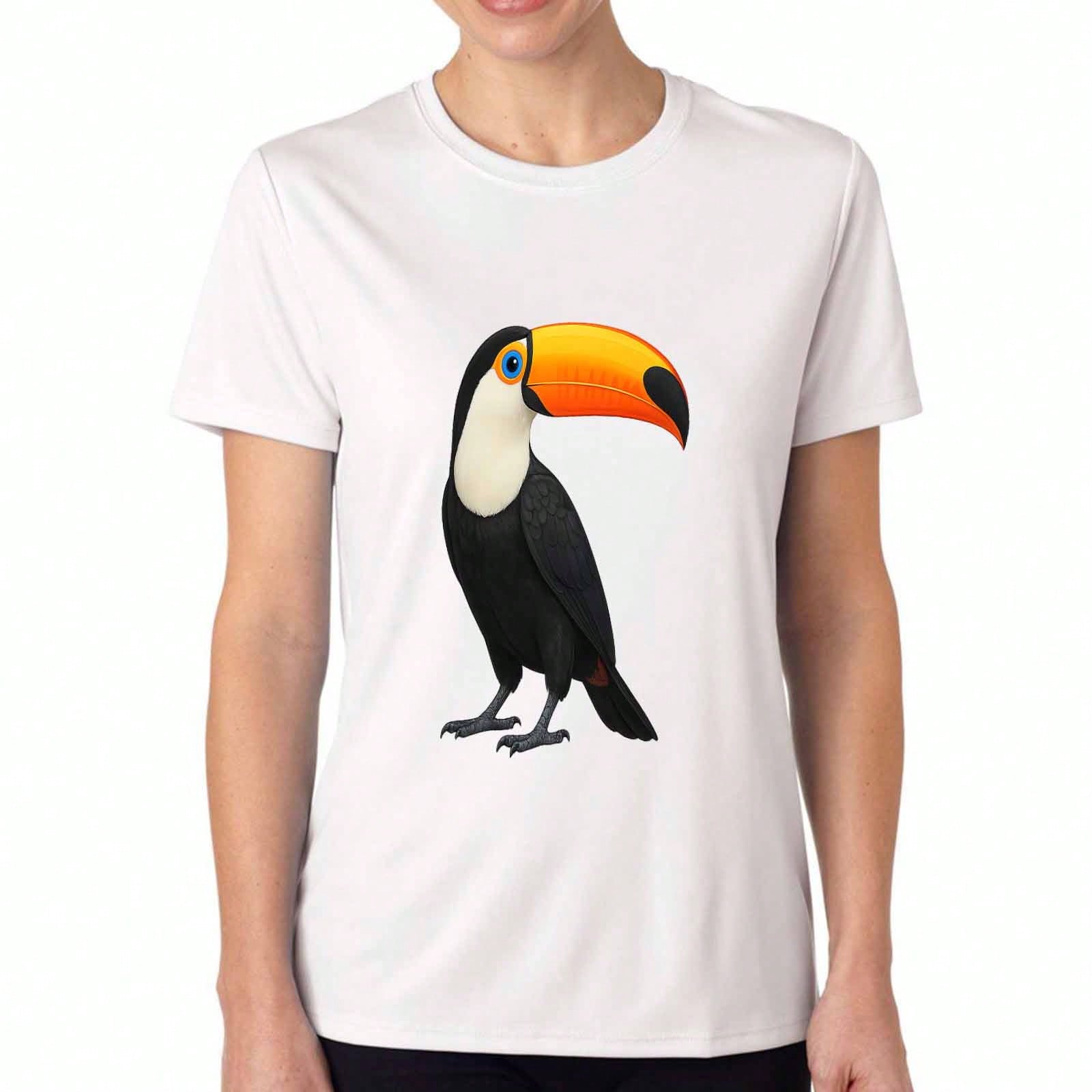 Toucan Bird unisex s Cotton T Shirt, Pure Cotton HighQuality Print, Durable, Casual And Fashionable. Featuring A Vibrant Toucan Do It Graphic, Comfy A S разноцветный