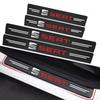 Car with Logo Door Carbon Fiber Sill Protector Stickers For Seat Leon 5f Ibiza 6l 6j Leon 1p Cushion Altea Xl Car Accessories