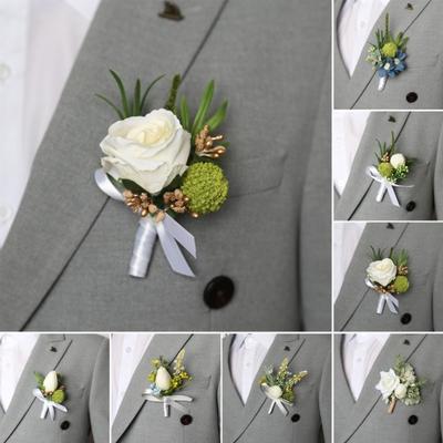 Unisex Brosche Floral Anti-Rutsch Kleidung Dekoration Pin Party Prom Kleidungsstück Schmuck Hochzeit Braut Bräutigam