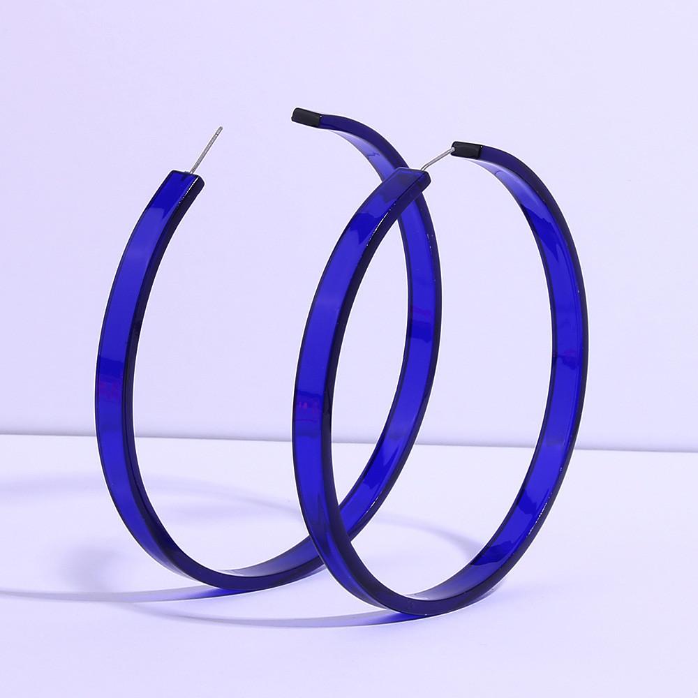 Fashion Large Colorful Acryl Geometric Earrings For Female Street Style Look