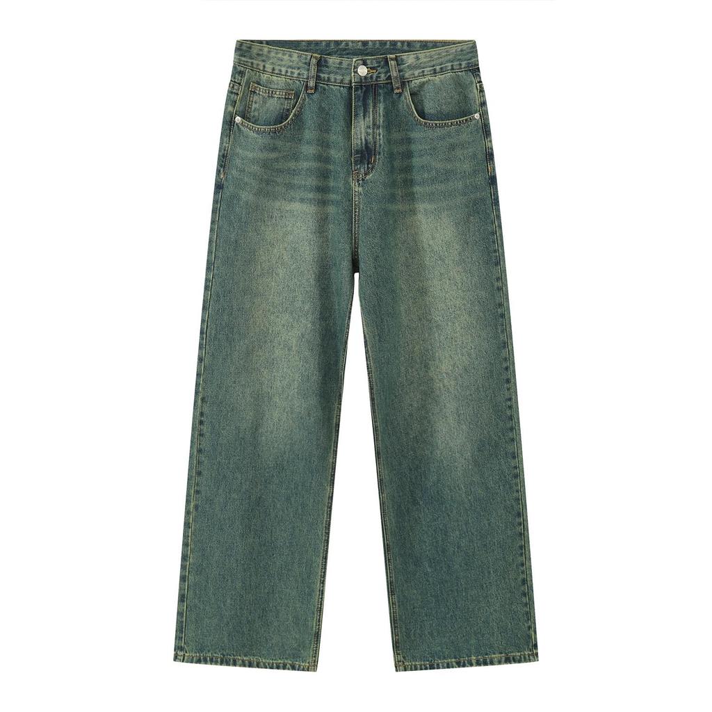 Carmour Denim | Retro Colorful Washed Wide-Leg White Jeans for Men & Women