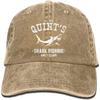 Adult Unisex Cotton Jeans Cap Old-Fashion Adjustable Hat Quints Shark Fishing Jaws 7 Colors Available Dad Hip Hop Hats