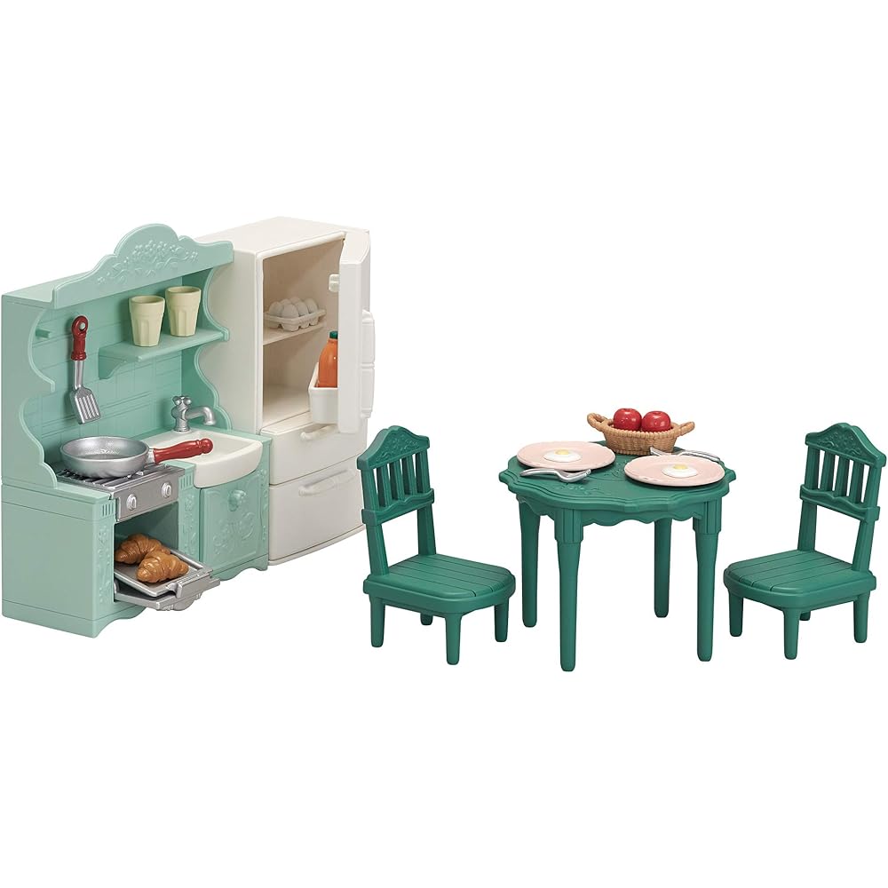 Sylvanian Families Dining Room Set ST Mark Certified Toy for Dollhouse Ages 3+