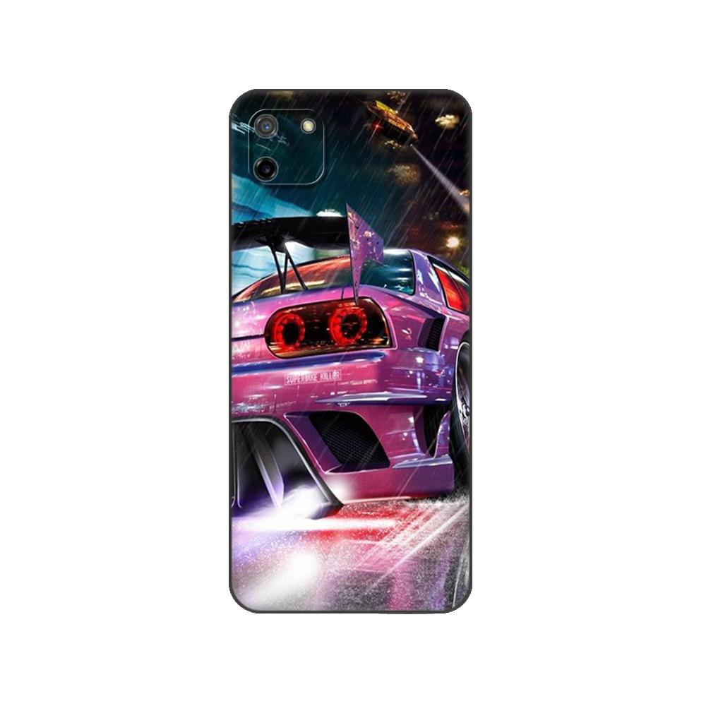 Black Tpu Case For OPPO Realme 8i C25 C25S C11 2020 2021 C20 C21 C21Y C25Y Back Cover Cool Sports Car Design