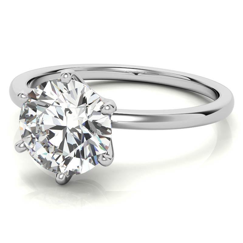 Real Moissanite Diamond Ring 1ct 2ct 3ct D Color 925 Sterling Silver Six Prong Ring Wedding Fine Jewelry for Women