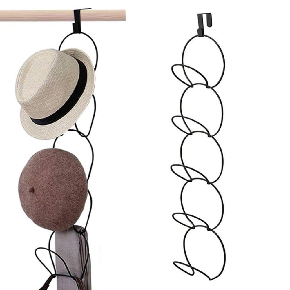 5pcs Multi-purpose Hat Display Holder Stable Hat Rack Baseball Cap Door Hanging Rack  Closet