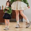 Girls' Fashionable Puff-sleeved Short Skirt For Spring And Autumn, Children's Sweet Princess Cake Lace Short Skirt