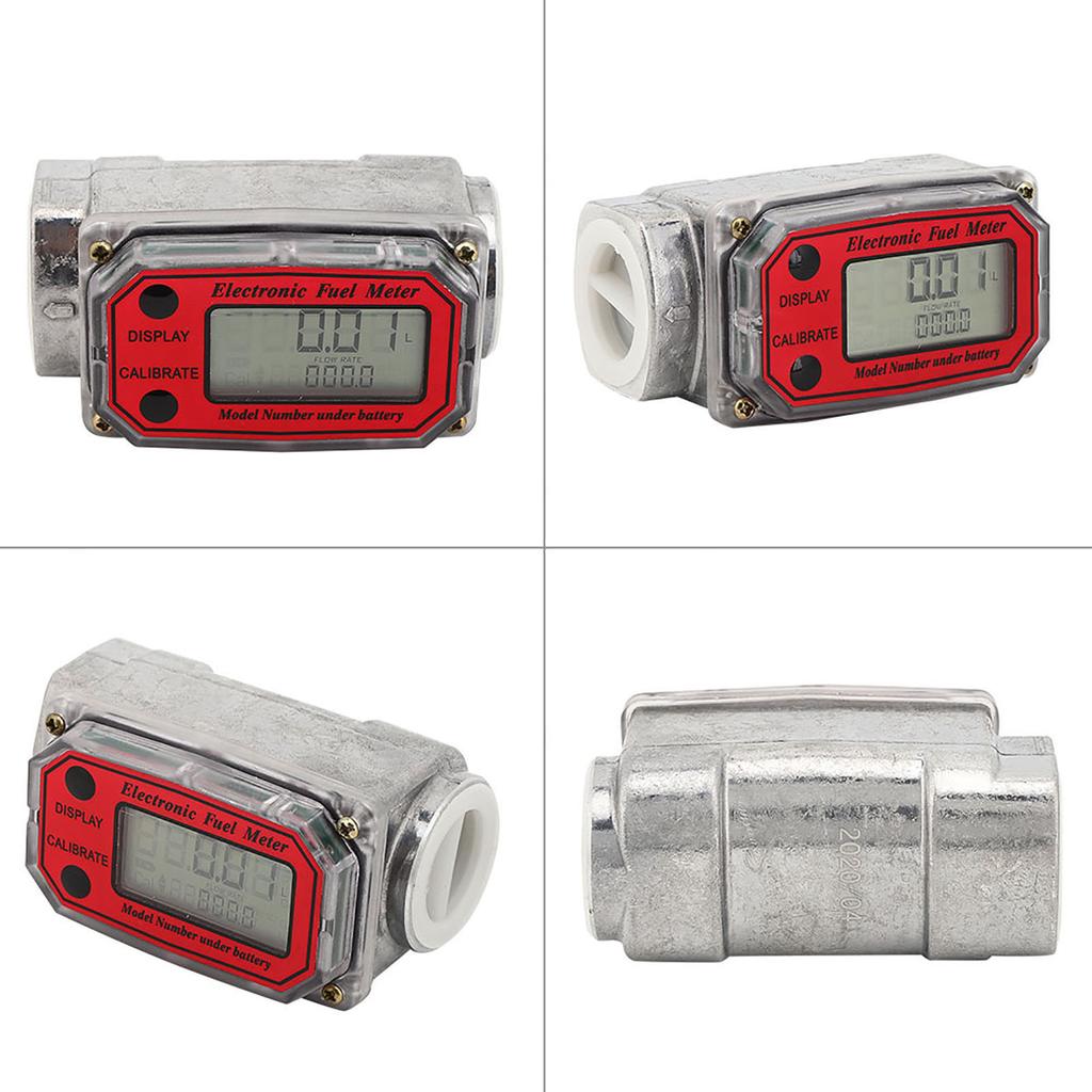 Digital Fuel Meter Mini Digital Turbine Flowmeter  Fuel  Meter 10‑200L 1" NPT Turbine Flowmeter  Meter