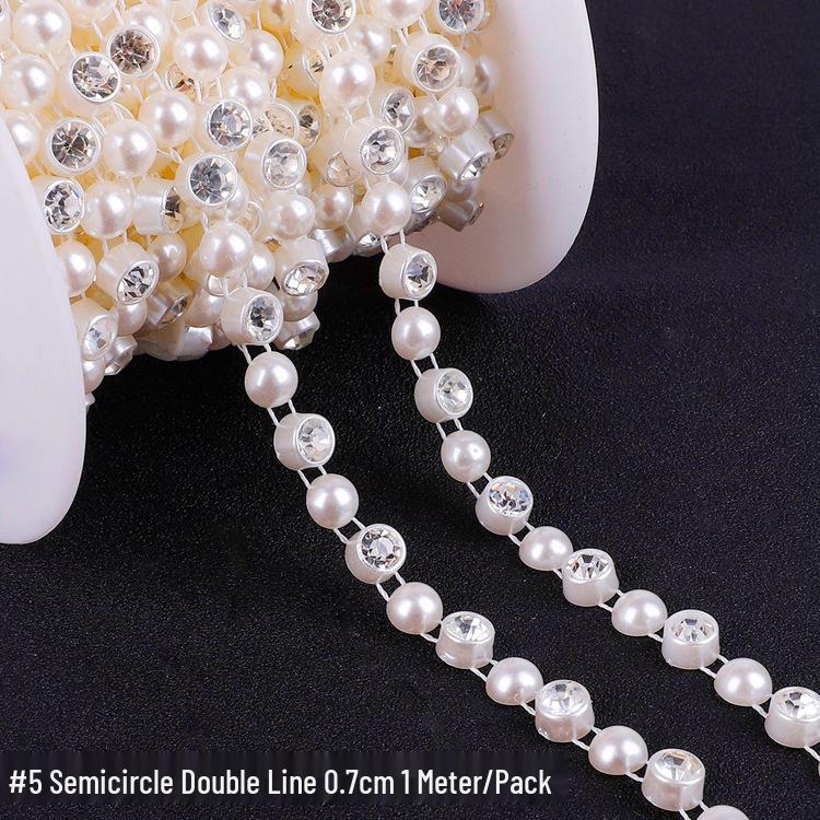 

Двухрядное полукруглое жемчужное свадебное ожерелье со стразами - аксессуар для изготовления украшений своими руками
