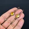 Citrine Earrings, Copper Electroformed Gemstone Jewelry, Handmade Earrings, For Thanksgiving