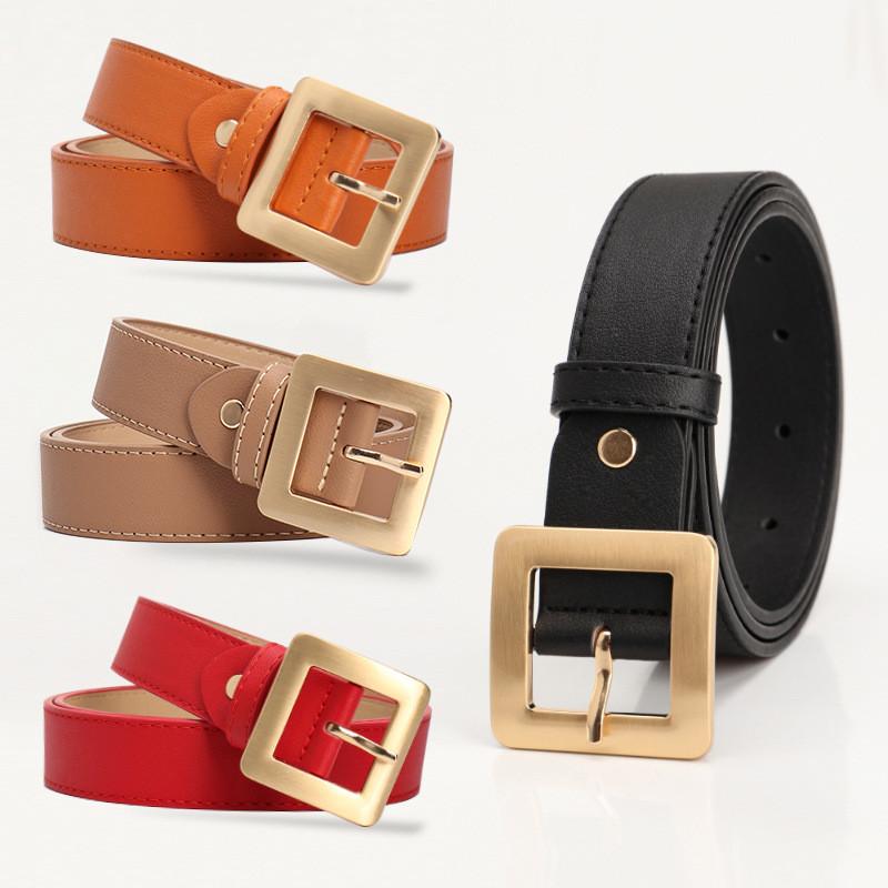 Fashion Ladies Synthetic Leather Belt With Alloy Pin Buckle For Daily Jeans