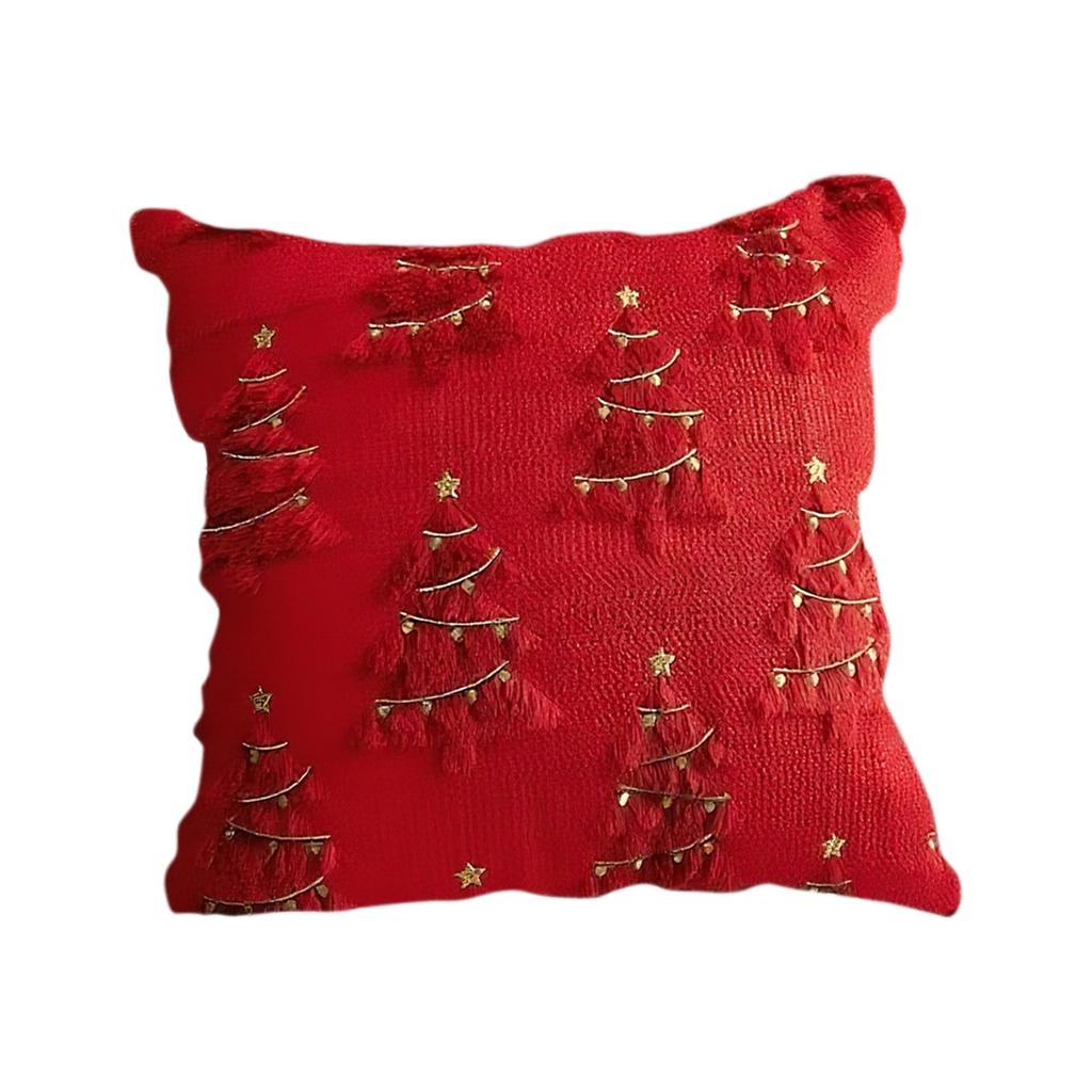 Retro Christmas, Pillowcases With Colorful Lights Embroidery,  Room Sofa Pillows, Christmas Atmosphere Home Decoration.