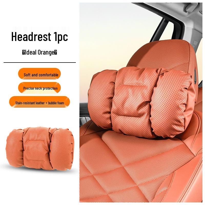 Universal Car Headrest & Lumbar Support Cushion for All Seasons - Fits Tesla & Mercedes