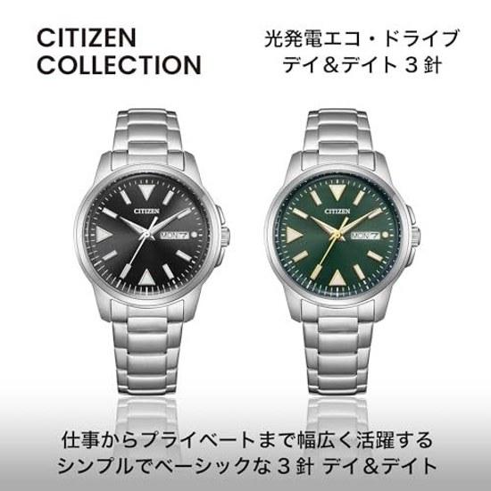 CITIZEN Watch COLLECTION BM8180-62E (Simple Solar Powered Eco-Drive Water Resistant) Mens Day Date Luminous Business Black Silver
