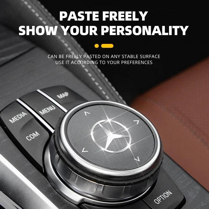 WVWGI1 Hot 2026 For Benz 2/5/10pcs 3D Metal Car Emblem Sticker Decor Badge Decal Interior Styling For Mercedes benz A B R G Class GLK G