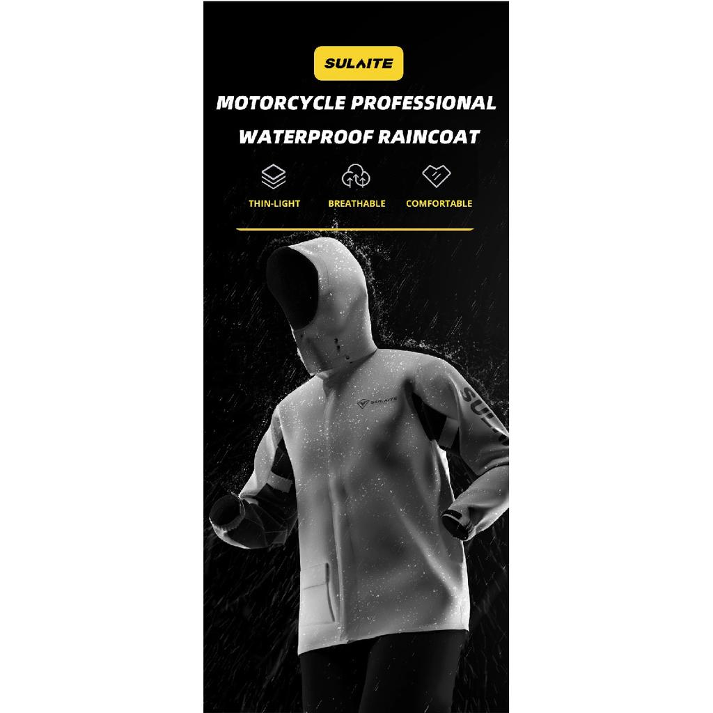 SULAITE Rain Suit Motorcycle Rain Gear Suit for Men & Women Jackets & Pants Reflective Waterproof Breathable Rainsuit