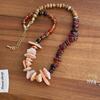 Holiday Style Natural Stone Beaded Necklace Women's Irregular Special-shaped Shell Collarbone Chain Niche Neck Chain with Jewelry