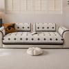 Straight Row Sofa Cushion  New Four-Season Universal Light Luxury High-End Sofa Cover Cloth Towel Non-Slip Leather Sofa Seat Cushion