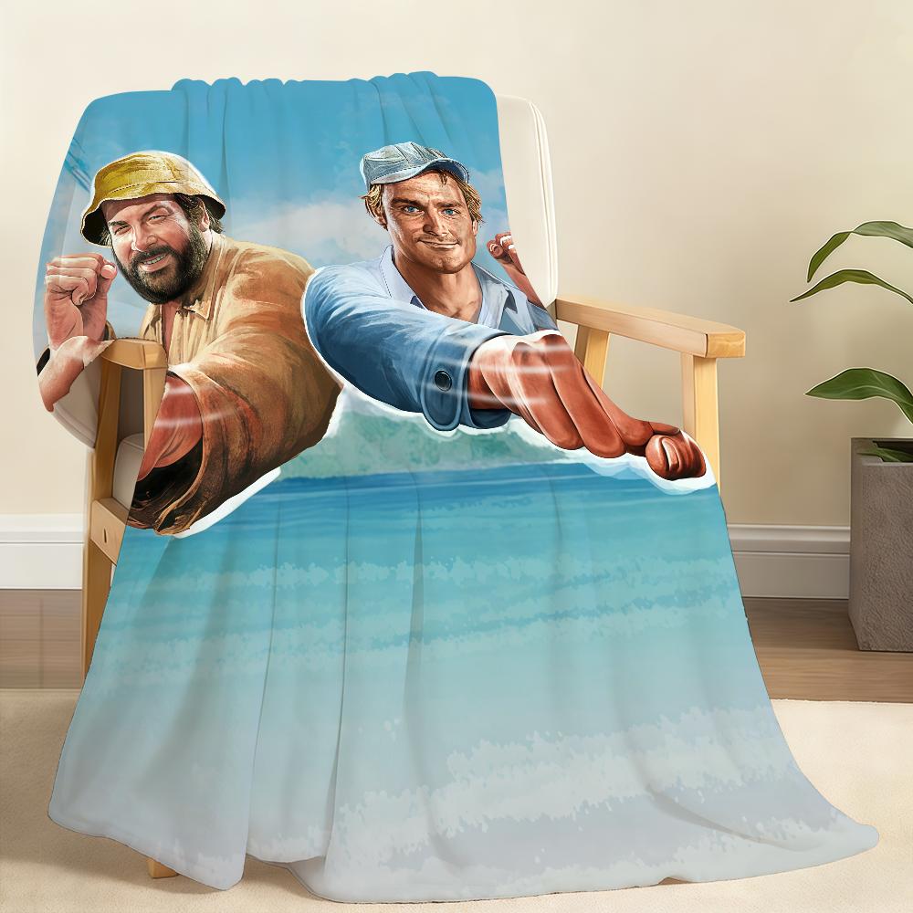 

Bud S-Spencer and T-Terence Hill Blanket Soft Throw Blanket for Home Bedroom Bed Sofa Picnic Travel Office Cover Blanket Gift 150x200cm