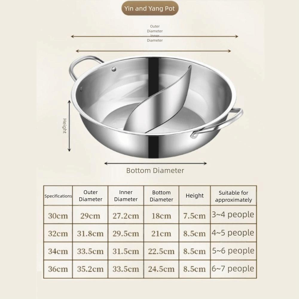 Thick Cooking Pot Stainless Steel Hot Pot Thickened Pot Stockpot Soup Pot  Barbecue Festivals